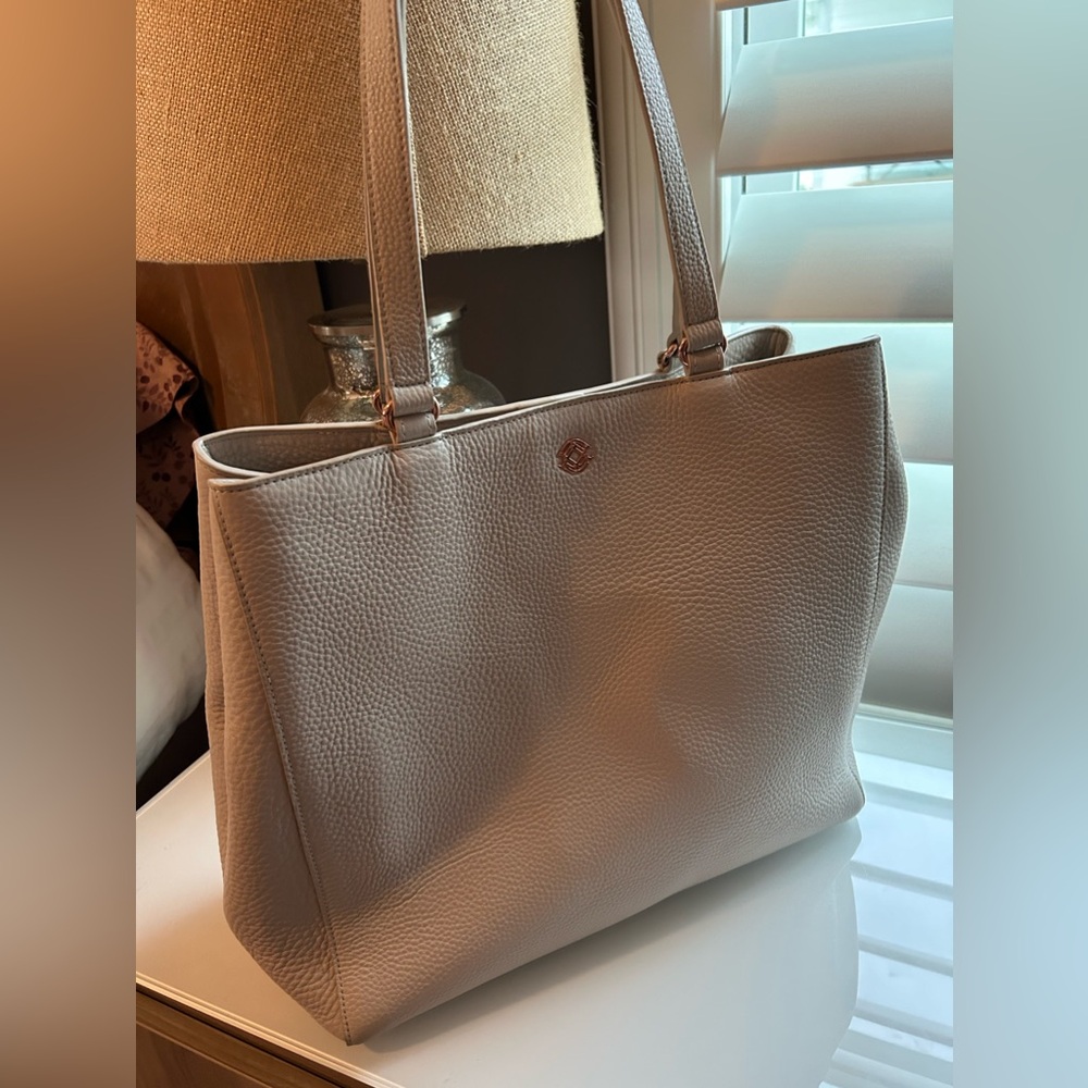 Dagne Dover Allyn Tote Large Excellent condition, bone color, beautiful & classy
